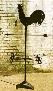 Blacksmith, Hand forged, Design, Ironwork, Forge, Wrought Ironwork, Hot Forged, Blacksmithing, Weathervane, Cockerel weathervane, Burrows Lea Forge, Nick Bates