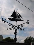 Blacksmith, Hand forged, Design, Ironwork, Forge, Wrought Ironwork, Hot Forged, Blacksmithing, Weathervane, Yacht weathervane, Burrows Lea Forge, Nick Bates